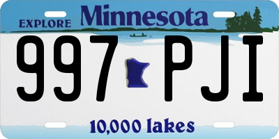 MN license plate 997PJI