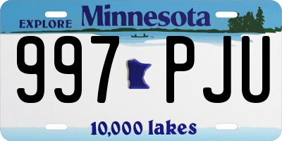 MN license plate 997PJU