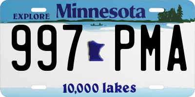 MN license plate 997PMA