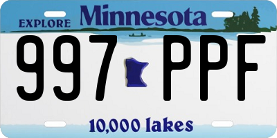 MN license plate 997PPF