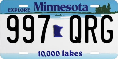 MN license plate 997QRG