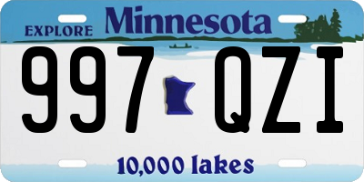 MN license plate 997QZI