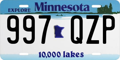MN license plate 997QZP