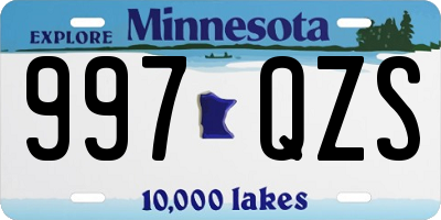 MN license plate 997QZS