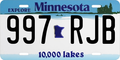 MN license plate 997RJB