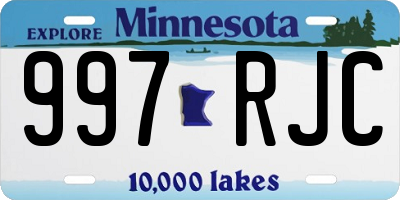 MN license plate 997RJC