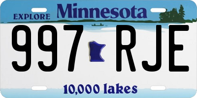 MN license plate 997RJE
