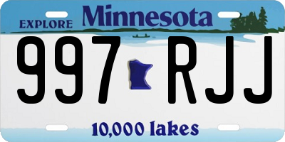 MN license plate 997RJJ