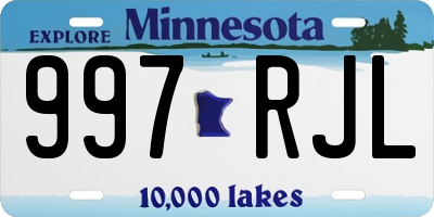 MN license plate 997RJL