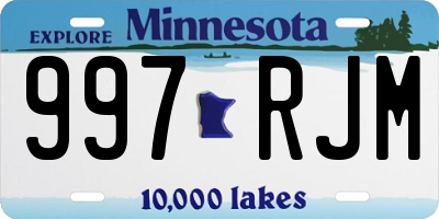 MN license plate 997RJM