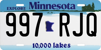 MN license plate 997RJQ