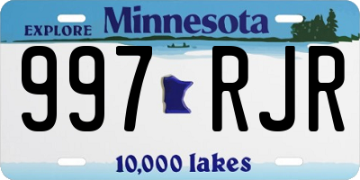 MN license plate 997RJR