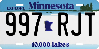 MN license plate 997RJT