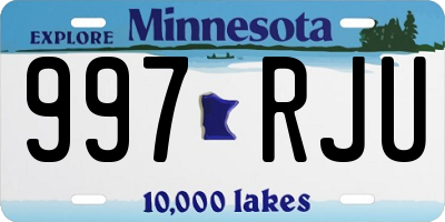 MN license plate 997RJU