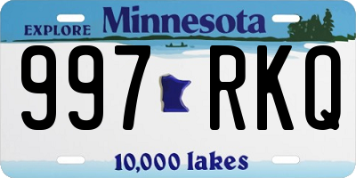 MN license plate 997RKQ