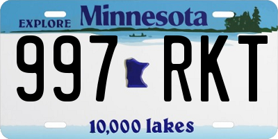 MN license plate 997RKT