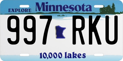 MN license plate 997RKU