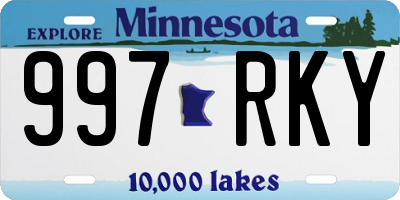 MN license plate 997RKY