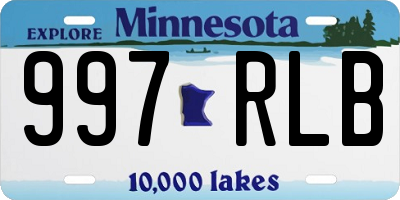 MN license plate 997RLB