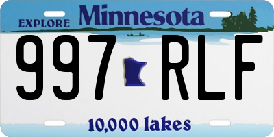 MN license plate 997RLF