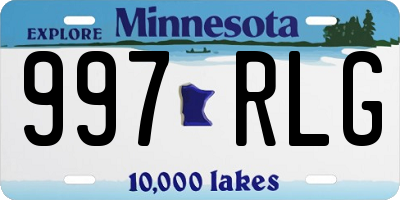 MN license plate 997RLG