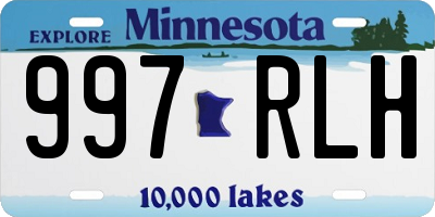 MN license plate 997RLH