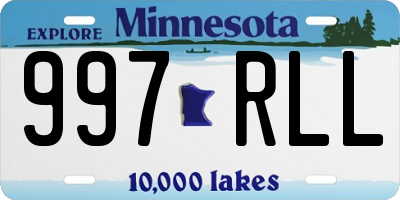 MN license plate 997RLL