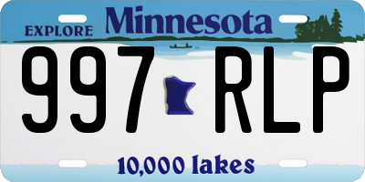 MN license plate 997RLP