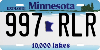 MN license plate 997RLR