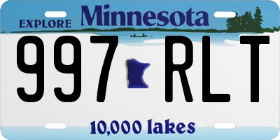 MN license plate 997RLT