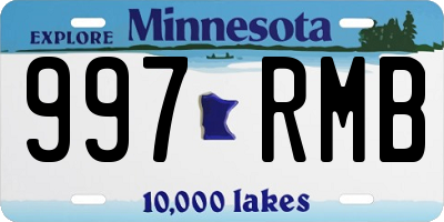 MN license plate 997RMB