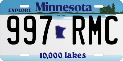 MN license plate 997RMC