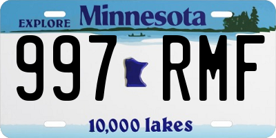 MN license plate 997RMF