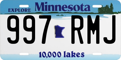 MN license plate 997RMJ