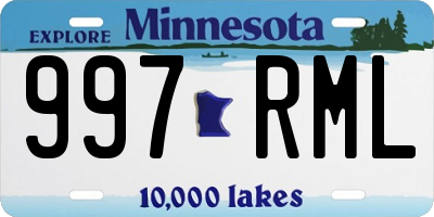 MN license plate 997RML