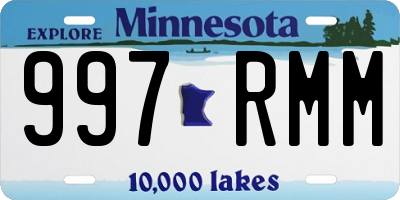 MN license plate 997RMM