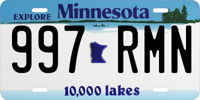 MN license plate 997RMN