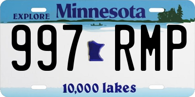 MN license plate 997RMP