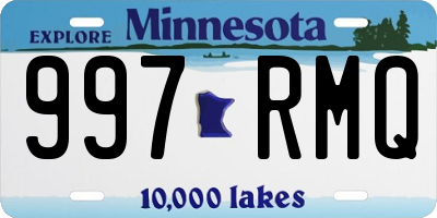 MN license plate 997RMQ