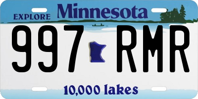 MN license plate 997RMR