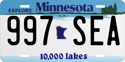 MN license plate 997SEA