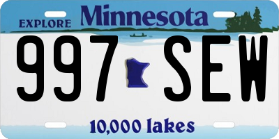 MN license plate 997SEW