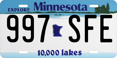 MN license plate 997SFE