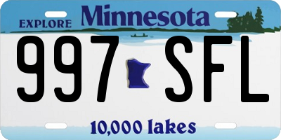 MN license plate 997SFL