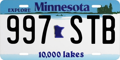 MN license plate 997STB