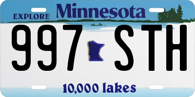 MN license plate 997STH