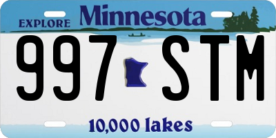 MN license plate 997STM