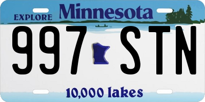 MN license plate 997STN