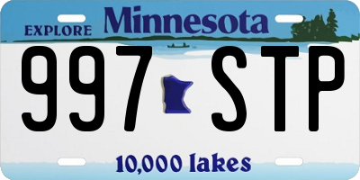 MN license plate 997STP