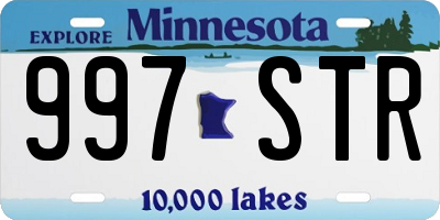 MN license plate 997STR